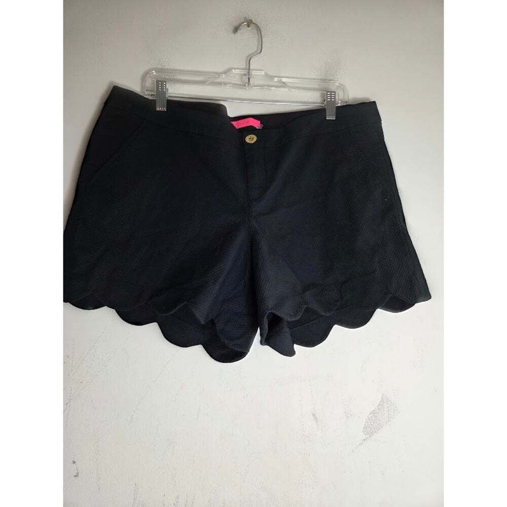 NWT Lilly Pulitzer Black Buttercup Wave Jacquard 100% Cotton Shorts size 16 - Picture 3 of 10